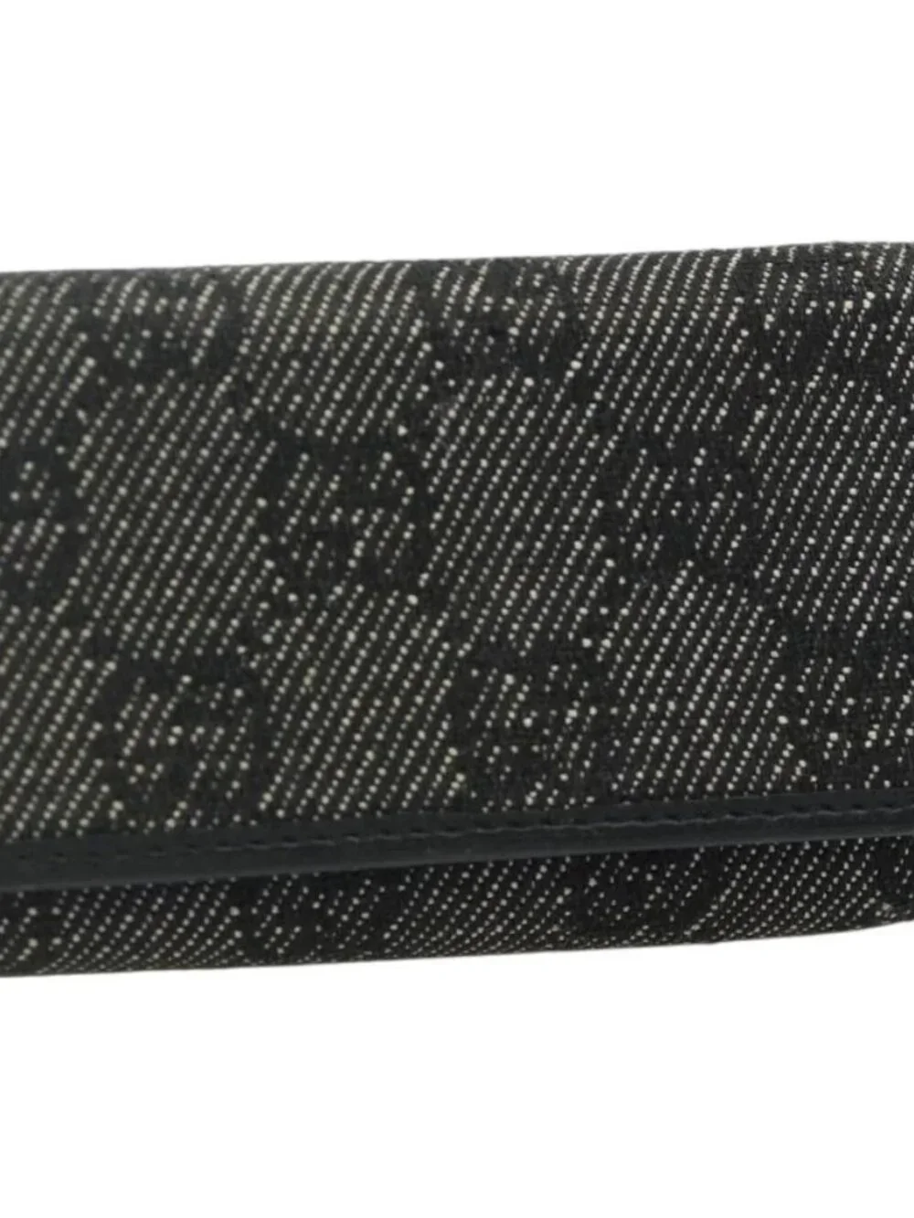 GUCCI GG Canvas Key Case Silver Black Auth